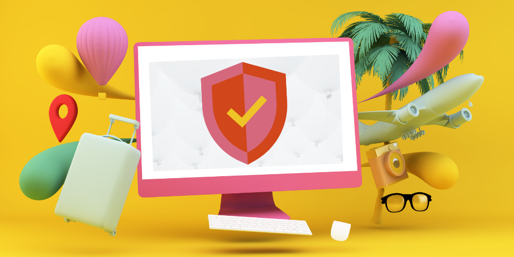 Secured device in travel background